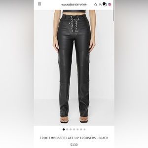 Maniere devoire vegan leather pants
